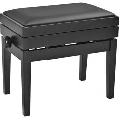 K&M 13956 Banquette avec rangements partitions - noir mat cuir - Vue 1